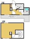 チサンマンション中山下 2Kの間取り