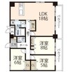 アンブシュール京橋 3LDKの間取り