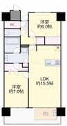 ロイヤルガーデンシティ桑田町 2LDKの間取り