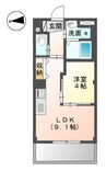 ブリエ　ロッシュ　Ｕ 1LDKの間取り