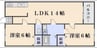 ライズガーデン壱番館 2LDKの間取り