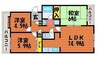 コープ野村伊島コートハウス 3LDKの間取り