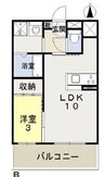 グリーンベア 1LDKの間取り