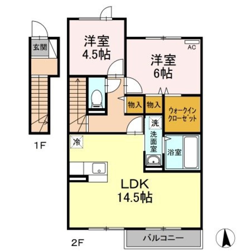 間取図 プランドール　Ａ棟