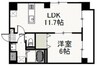 エルベ瓦町 1LDKの間取り