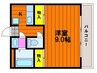 アメニティー伊島 1Kの間取り
