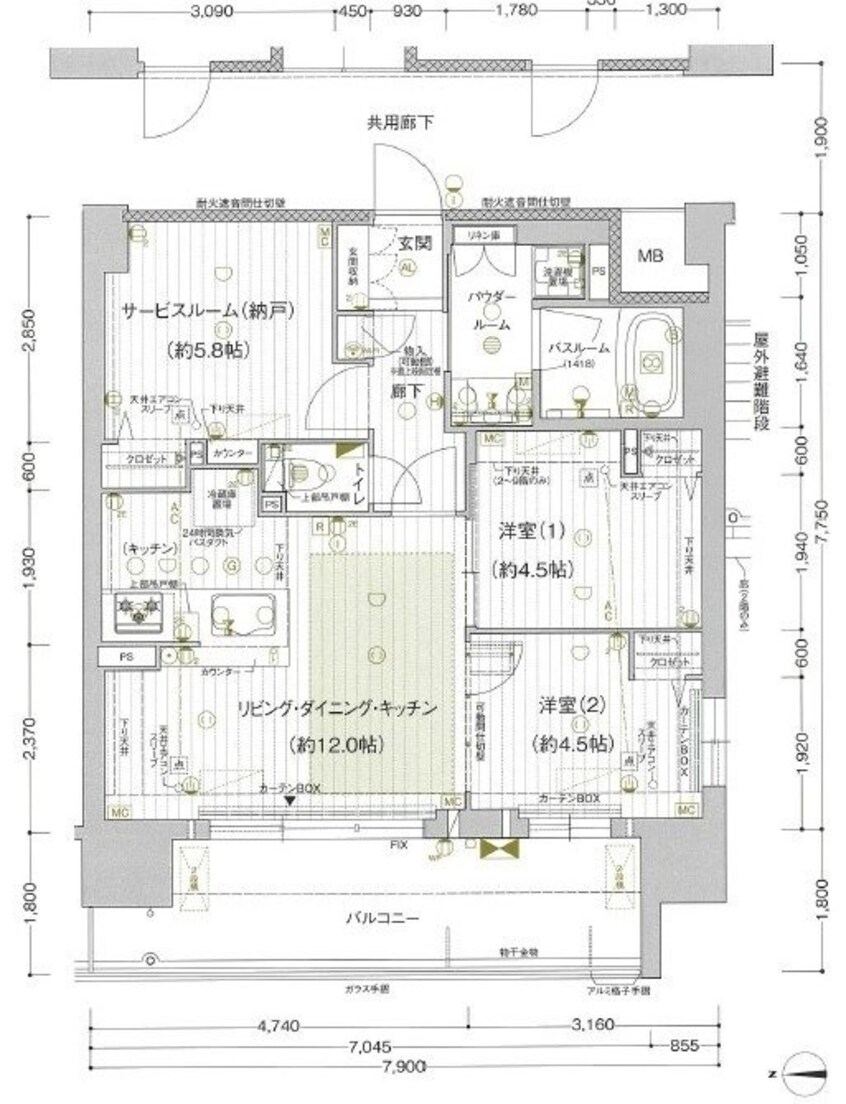 間取図 プレサンス ロジェ 岡山駅元町