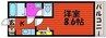 ラ・トピア 1Kの間取り