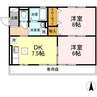 コスモス２１ 2DKの間取り