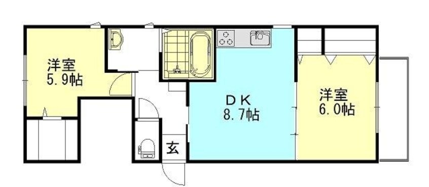 間取図 Calm　Hills　5番館