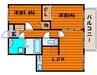 リーフミナン 2LDKの間取り