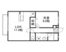 ガスパール 1LDKの間取り