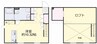 プリマガーデン岡山　弐番館 1Rの間取り