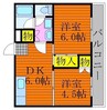 グランツ西古松Ⅱ 2DKの間取り