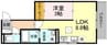 ウィング　Ｂ棟 1LDKの間取り