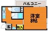 ストゥディオアレズ 1Kの間取り