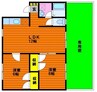 メゾンラスタⅢ 2LDKの間取り
