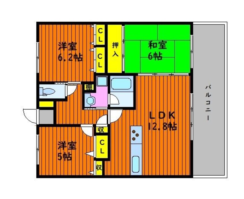 間取図 リベール高屋サウス・ウィンド