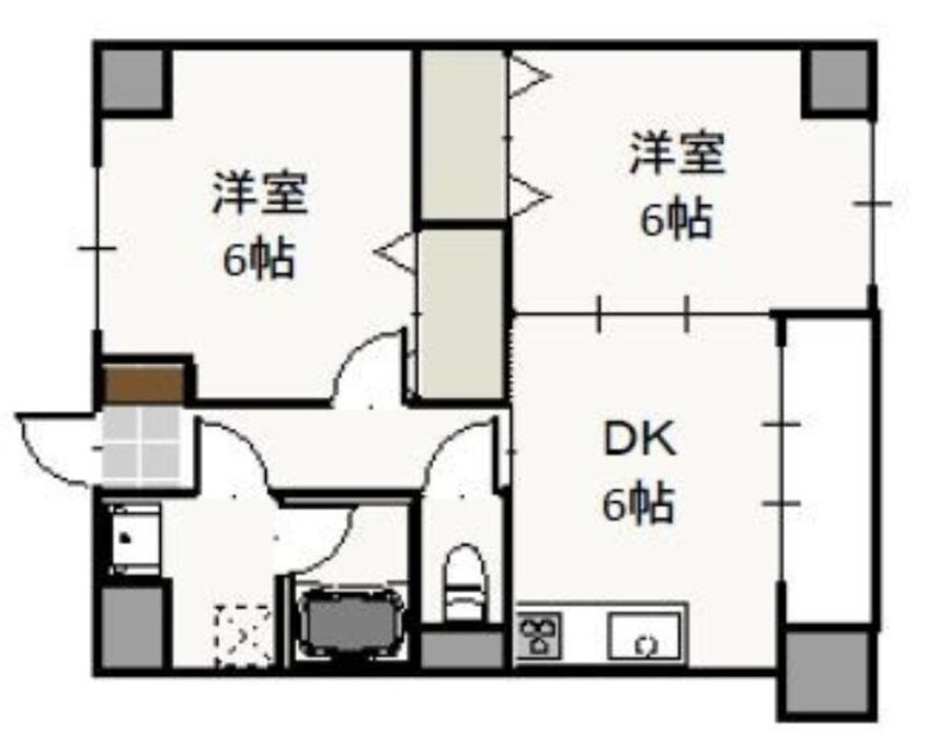 間取図 ウッドコート医大南