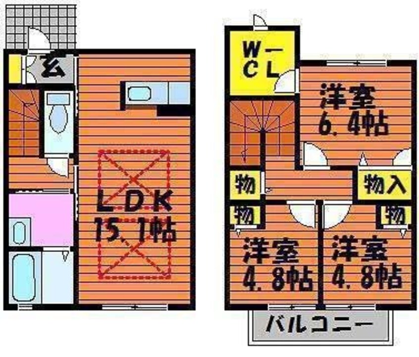 間取図 やまぼうし　弐番館