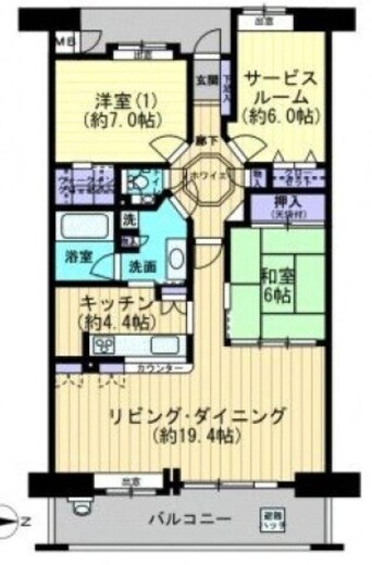 間取図 フローレンス中山下グランドアーク