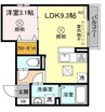 ブランノワール 1LDKの間取り
