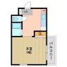 カーサ岡町 1Kの間取り