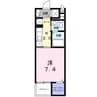 サンリット　Ⅱ 1Kの間取り