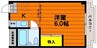 ホワイトメゾン学南1棟 1Kの間取り