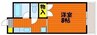 アークハイツ富田町 1Kの間取り