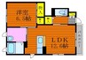 グラン・マーレ　弐番館 1LDKの間取り