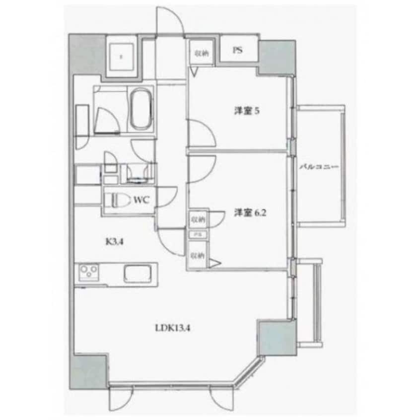 間取図 ライオンズタワー岡山表町