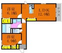 シャトル春水 F棟の間取図