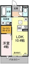 ルシエール 1LDKの間取り