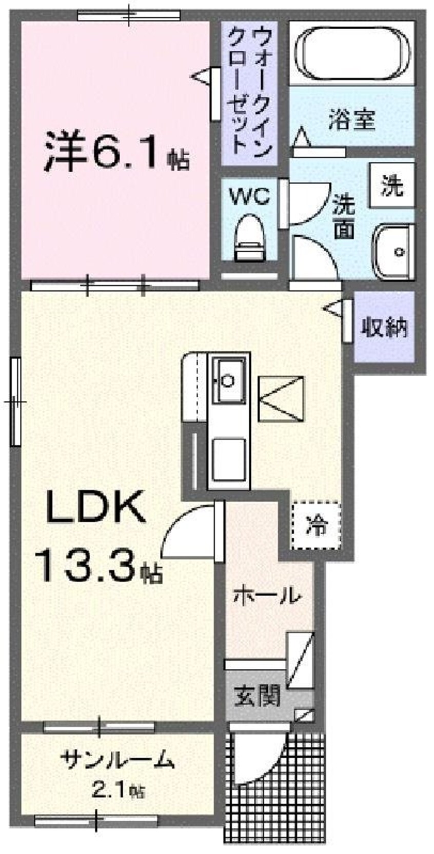 間取図 ハーレー　岡山Ⅱ