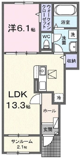 間取図 ハーレー　岡山Ⅰ