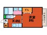 ユピテル石井 1Kの間取り