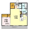 フィロスA棟 1LDKの間取り