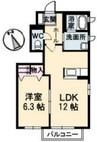 セブンス青江アネックス 1LDKの間取り