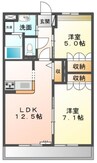 ノーブル　ピュア 2LDKの間取り