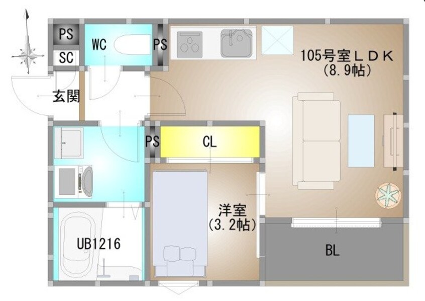 間取図 仮称）REGALEST 下伊福本町Ⅳ