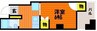 キャステル３ 1DKの間取り