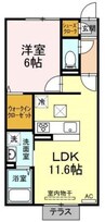 パルティール 1LDKの間取り