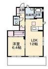 ラ・パルテール豊成　壱番館 1LDKの間取り