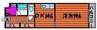 COCO中仙道 1DKの間取り