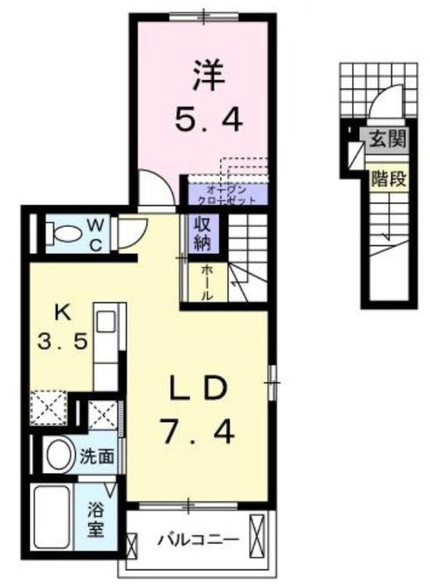 間取図 スタンド　リバー