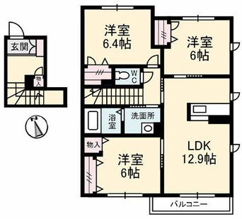 間取図 メゾン北方