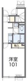 レオネクストガルデン青江 1Kの間取り