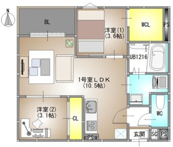 間取図 REGALEST 広瀬町