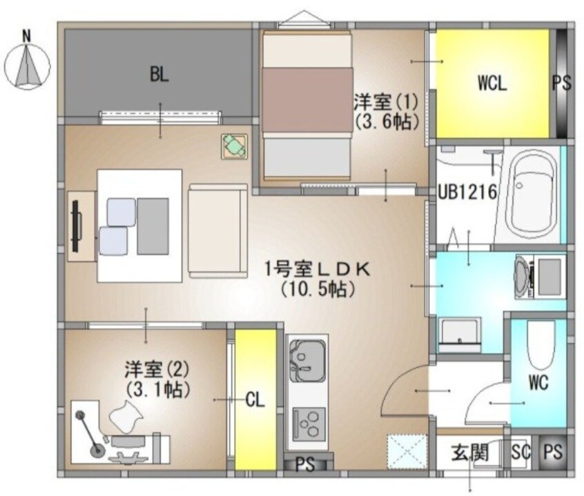 間取図 REGALEST 広瀬町